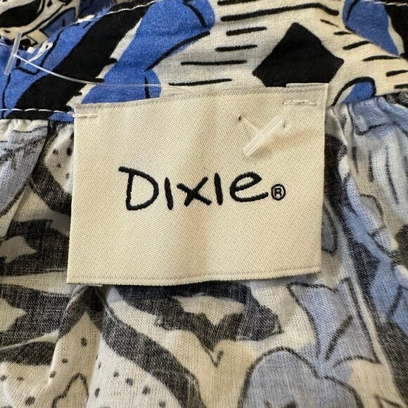 Dixie printed button front peasant dress - Picture 4 of 7